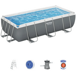 BESTWAY Power Steel Rectangular Pool 13ft 3in x 6ft 7in x 3ft 3in | Above Ground Family Pool