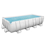 BESTWAY Power Steel Superior Rectangular Pool 18ft x 9ft x 4ft | Large Above Ground Family Pool
