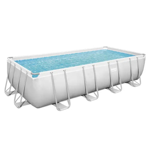 BESTWAY Power Steel Superior Rectangular Pool 18ft x 9ft x 4ft | Large Above Ground Family Pool