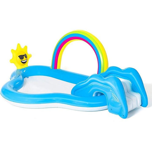 BESTWAY Rainbow Water Play Centre Pool 8ft 5in x 4ft 9in x 2ft 11in | Kids Inflatable Play Pool