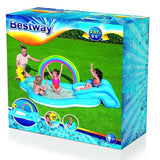 BESTWAY Rainbow Water Play Centre Pool 8ft 5in x 4ft 9in x 2ft 11in | Kids Inflatable Play Pool
