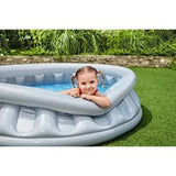 BESTWAY Silver Spaceship Kids Pool 5ft x 1ft 5in | Inflatable Space Theme Splash Pool