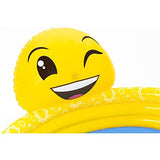 BESTWAY Smiley Face Sprayer Kids Pool 5ft 5in x 4ft 9in | Inflatable Splash Pool with Sprinkler