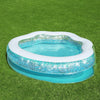 BESTWAY Sparkle Shell Kiddie Pool 4ft 11in x 4ft 2in x 1ft 5in | Inflatable Splash Pool