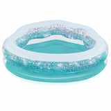 BESTWAY Sparkle Shell Kiddie Pool 4ft 11in x 4ft 2in x 1ft 5in | Inflatable Splash Pool