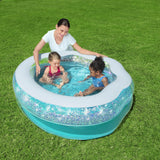 BESTWAY Sparkle Shell Kiddie Pool 4ft 11in x 4ft 2in x 1ft 5in | Inflatable Splash Pool