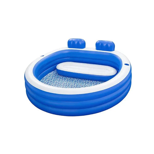 BESTWAY Splash Paradise Pool with Seat 7ft 7in x 7ft 2in | Inflatable Family Lounge Pool
