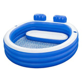 BESTWAY Splash Paradise Pool with Seat 7ft 7in x 7ft 2in | Inflatable Family Lounge Pool
