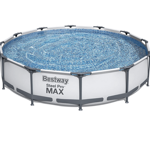 BESTWAY Steel Pro Round Swimming Pool 12ft x 2ft 6in | Above Ground Family Pool