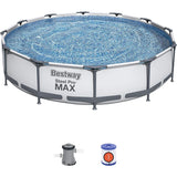 BESTWAY Steel Pro Round Swimming Pool 12ft x 2ft 6in | Above Ground Family Pool