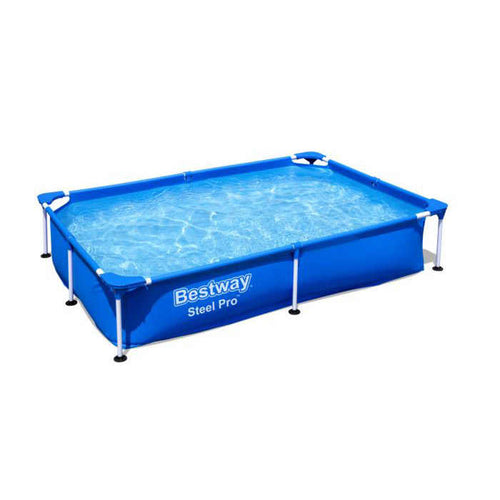 BESTWAY Steel Pro Splash Pool 7ft 3in x 4ft 11in x 1ft 5in | Kids Frame Pool