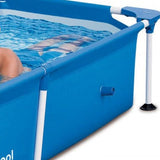 BESTWAY Steel Pro Splash Pool 7ft 3in x 4ft 11in x 1ft 5in | Kids Frame Pool
