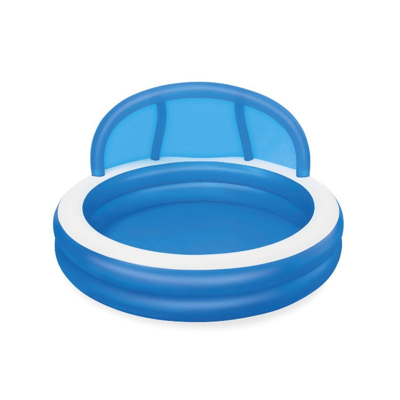BESTWAY Sunshade Summer Days Family Pool 7ft 11in x 7ft 11in | Large Shaded Inflatable Pool