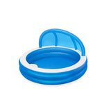 BESTWAY Sunshade Summer Days Family Pool 7ft 11in x 7ft 11in | Large Shaded Inflatable Pool