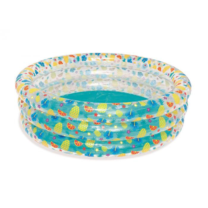 BESTWAY Transparent Ocean Life Kids Pool 4ft 11in x 1ft 9in | Inflatable Splash Pool