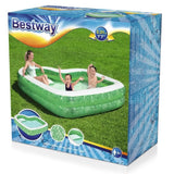BESTWAY Tropical Family Paradise Pool 7ft 7in x 7ft 7in x 1ft 8in | Inflatable Family Pool