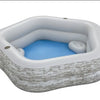 BESTWAY TruPrint Stone Family Pool 7ft x 6ft 9in x 1ft 9in | Inflatable Swimming Pool