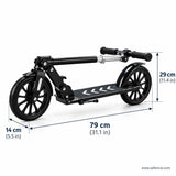 Black Big Wheel Foldable Kick Scooter for Kids