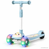 Blue Chick Kids Scooter with LED Light-Up Wheels & Music