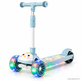 Blue Chick Kids Scooter with LED Light-Up Wheels & Music