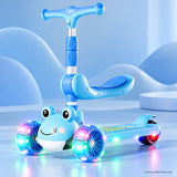 Blue Frog Kids Seat Scooter with LED Wheels & Music