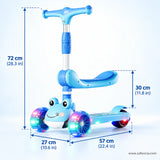 Blue Frog Kids Seat Scooter with LED Wheels & Music