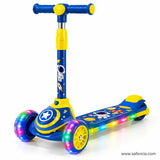 Blue Space Kids Scooter with Star Shield & LED Wheels