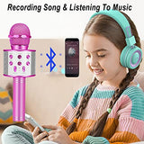 Wireless Karaoke Microphone with Bluetooth Speaker for Kids