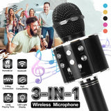 Wireless Karaoke Microphone with Bluetooth Speaker for Kids