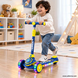Blue Space Kids Scooter with Star Shield & LED Wheels