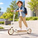 Cream Big Wheel Foldable Kick Scooter for Kids