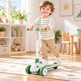 Baby Dino Kids Scooter with Light-Up Wheels & Music – Green
