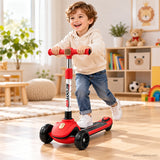 Kids Scooter with Rear Brake & LED Light-Up Wheels