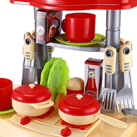 Kitchen cooker play set range hood with music feature