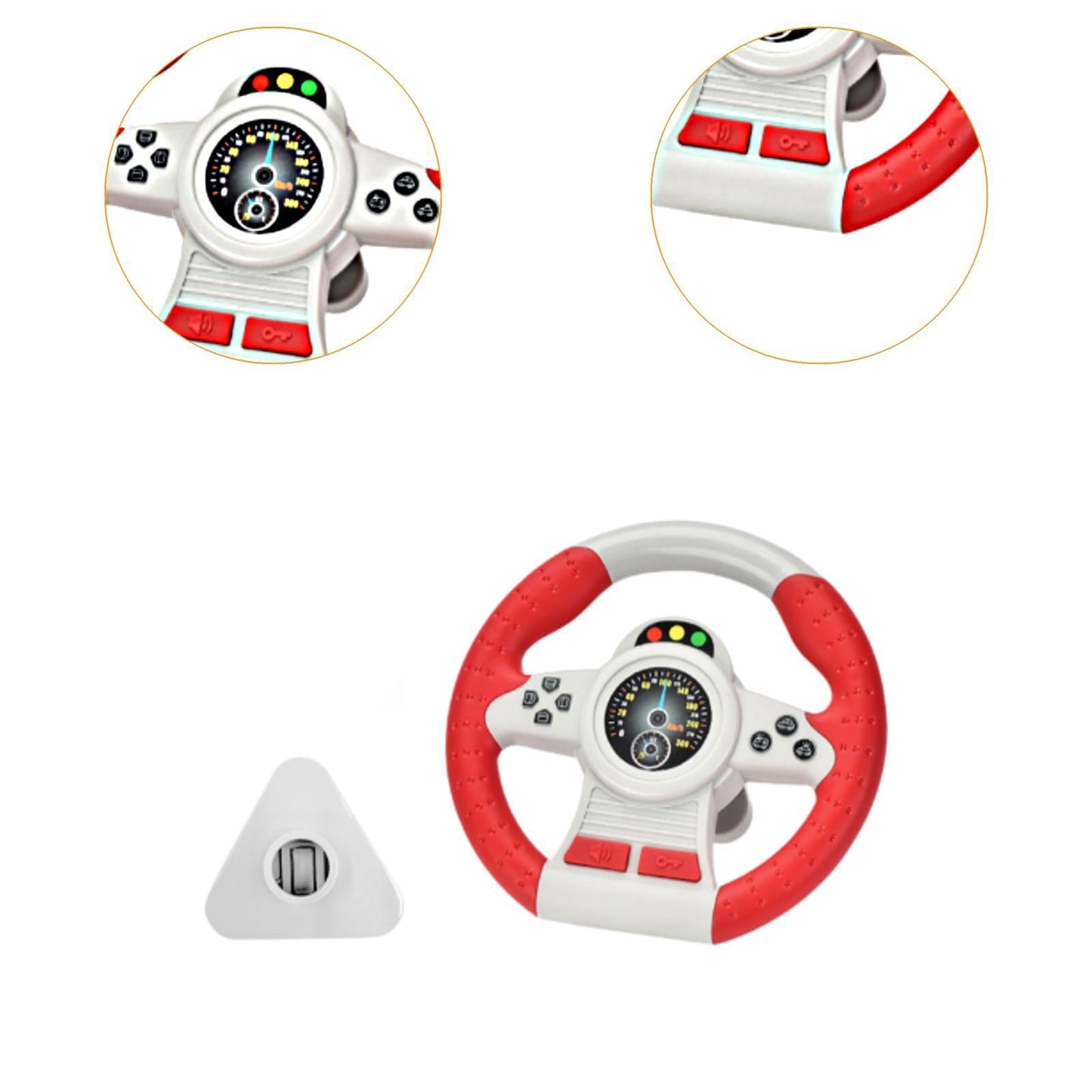 Child using pretend driving steering wheel toy educational ABS plastic toy