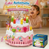 Cake Automatic Bubble Machine Toy with LED Lights & Music for Kids
