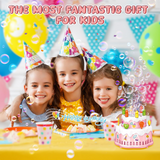 Cake Automatic Bubble Machine Toy with LED Lights & Music for Kids