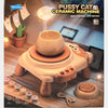 Cat-Themed USB Pottery Wheel Kit with Air-Dry Clay for Kids