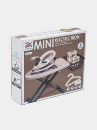 Mini electric iron toy set for kids with ironing board