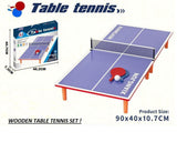 Compact Foldable Table Tennis Table – Wooden Ping Pong Set with Paddles &amp; Ball