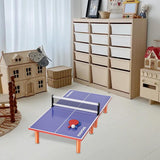 Compact Foldable Table Tennis Table – Wooden Ping Pong Set with Paddles &amp; Ball
