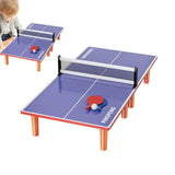 Compact Foldable Table Tennis Table – Wooden Ping Pong Set with Paddles &amp; Ball