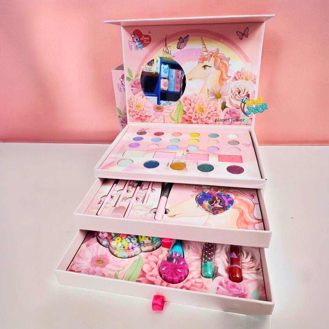 Makeup Layers Cosmetics Box with accessories