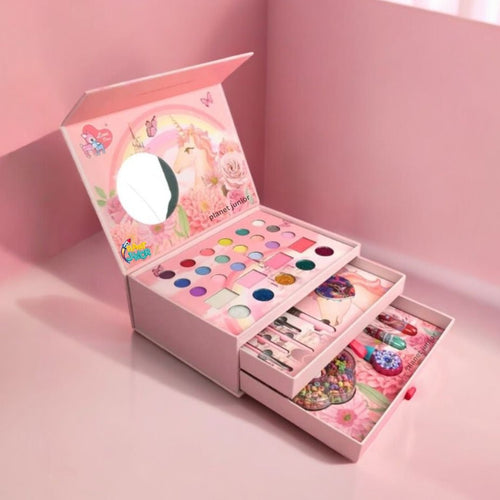 Complete Makeup Layers Cosmetics Box – Multi-Layer Beauty Case Set for Girls