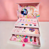Complete Makeup Layers Cosmetics Box – Multi-Layer Beauty Case Set for Girls