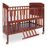 Tinnies Wooden Baby Cot with Storage – Brown (0-4 Years)