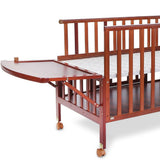 Tinnies Wooden Baby Cot with Storage – Brown (0-4 Years)