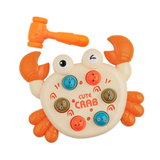 Crab Whack-A-Mole Interactive Learning Game with Toy Hammer