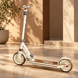Cream Big Wheel Foldable Kick Scooter for Kids