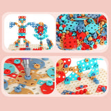 Creative Mosaic Blocks Table Set for Kids – 259 Pieces